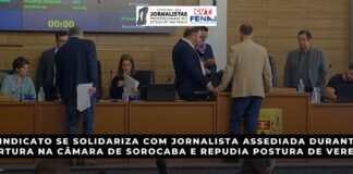 Sindicato se solidariza com jornalista assediada durante cobertura na Câmara de Sorocaba e repudia postura de vereador Sindicato se solidariza com jornalista assediada durante cobertura na Câmara de Sorocaba e repudia postura de vereador