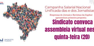 Empresas de Jornais e Revistas da Capital apresentam primeira proposta: Sindicato convoca assembleia virtual nesta quinta-feira (20)