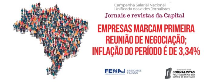 Jornais e Revistas da Capital: empresas marcam primeira reunião de negociação; inflação do período é de 3,34%