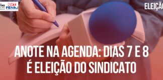ELEIÇÃO SJSP: Anote na agenda: dias 7 e 8 é eleição do Sindicato ELEIÇÃO SJSP: Anote na agenda: dias 7 e 8 é eleição do Sindicato