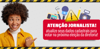 ELEIÇÃO SJSP: Jornalista, atualize seu cadastro! ELEIÇÃO SJSP: Jornalista, atualize seu cadastro!