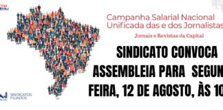 Empresas de jornais e revistas da capital apresentam nova proposta: Sindicato convoca assembleia para segunda-feira, 12 de agosto, às 10h30 Empresas de jornais e revistas da capital apresentam nova proposta