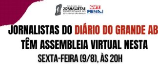 Jornalistas do Diário do Grande ABC têm assembleia virtual nesta sexta-feira Jornalistas do Diário do Grande ABC têm assembleia virtual nesta sexta-feira