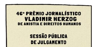 Vencedores do Prêmio Herzog serão definidos em Sessão Pública no próximo dia 10 de outubro Vencedores do Prêmio Herzog serão definidos em Sessão Pública no próximo dia 10 de outubro