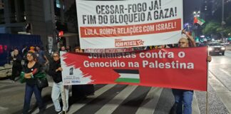 Genocídio de Israel contra palestinos completa um ano, e SJSP participa de ato em defesa da Palestina Entidades e sociedade civil fazem ato de um ano do genocídio em Gaza