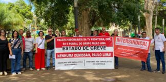 Na defesa dos empregos dos trabalhadores do Grupo Paulo Lima, sindicatos dos jornalistas e radialistas realizam atos em Presidente Prudente Sindicato dos radialistas e jornalistas em ato em Presidente Prudente