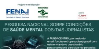 Fundacentro inicia envio de questionário da pesquisa sobre saúde mental dos jornalistas