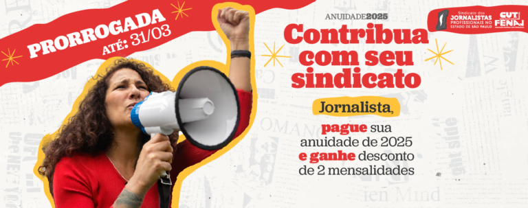 Atenção, jornalistas! A campanha de anuidades do SJSP foi prorrogada!