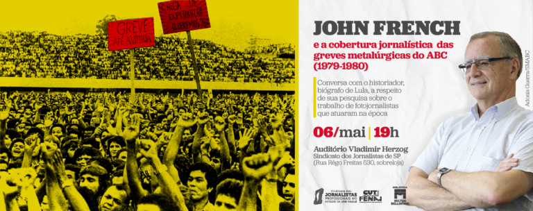 Papo imperdível entre o historiador John French e fotojornalistas abordará “medo e lucidez” na cobertura das greves de 1979 e 1980 no ABC