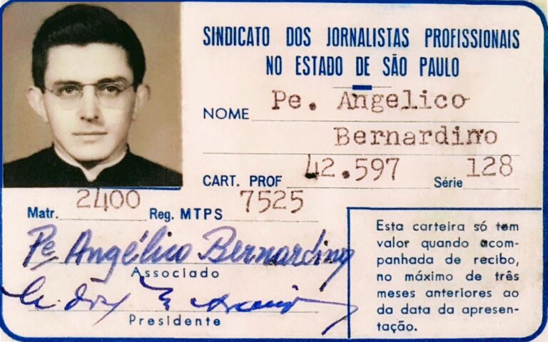 Carteira de sindicalização de Dom Angélico