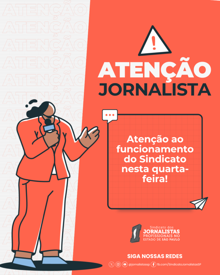 Atenção ao funcionamento do Sindicato nesta quarta-feira!