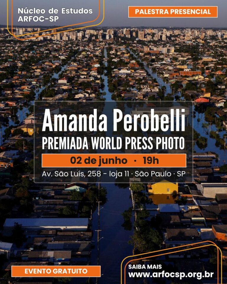 Núcleo de Estudos ARFOC-SP apresenta palestra com a associada Amanda Perobelli, premiada no World Press Photo