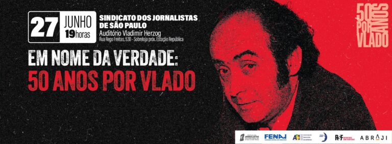 Ato “Em Nome da Verdade: 50 Anos por Vlado” acontece nesta sexta-feira (27), no SJSP