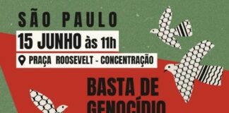Grande ato contra o genocídio em Gaza no próximo domingo pedirá a Lula que rompa imediatamente relações com Israel