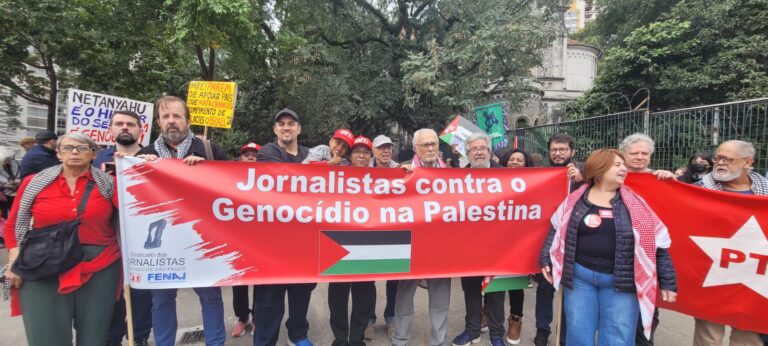 SJSP participou de grande ato pró ruptura imediata de relações diplomáticas com Israel, realizado em 15/6