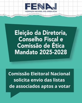 Comissão reforça importância das eleições da FENAJ e solicita envio das listas de associados aptos a votar