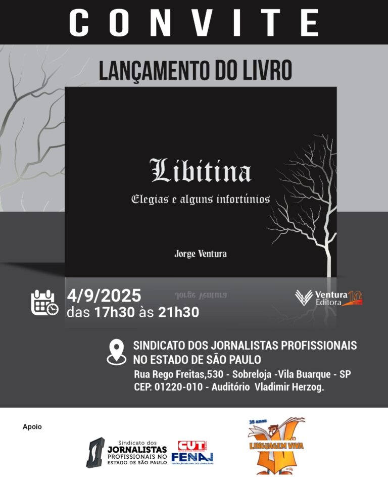 Lançamento do livro Libitina – Elegias e alguns infortúnios