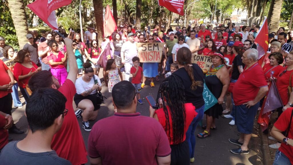 SJSP esteve presente no ato em Araraquara. Foto: Raphael Pena