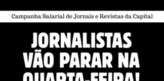 JORNALISTAS VÃO PARAR NA QUARTA-FEIRA! decorativa