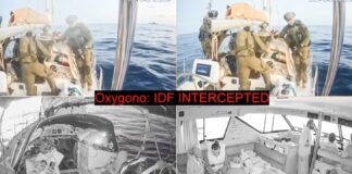 Protestos no mundo todo depois que Marinha de Israel interceptou barcos da Flotilha “Global Sumud” e sequestrou mais de 400 ativistas; pelo menos 12 brasileiros capturados Captura de vídeo indica momento de abordagem do barco Oxygono pelas forças navais de Israel, em águas internacionais do Mediterrâno (reprodução)