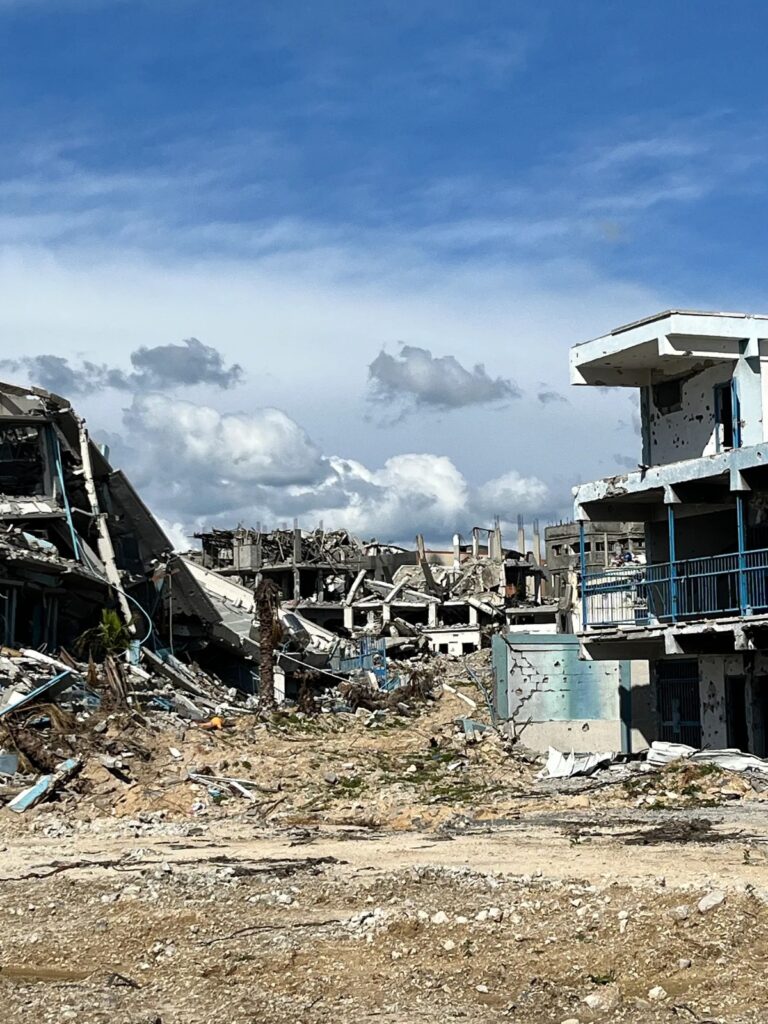 Edifícios destruídos em Beit Hanoun. 1º de fevereiro de 2024.