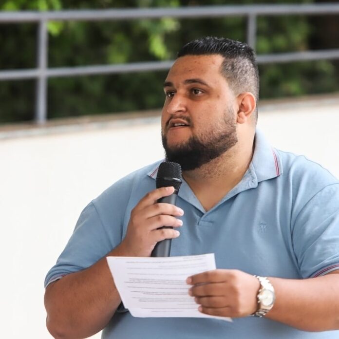 diretor Walter em ação sindical