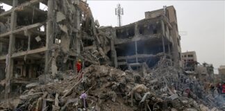 No próximo domingo 15/3 às 11h, Avenida Paulista terá ato público de repúdio às agressões militares cometidas por EUA e Israel contra Irã, Líbano e Palestina Prédio destruído em Teerã por bombardeios cometidos pela aliança EUA-Israel (foto: Agência Anadolu)