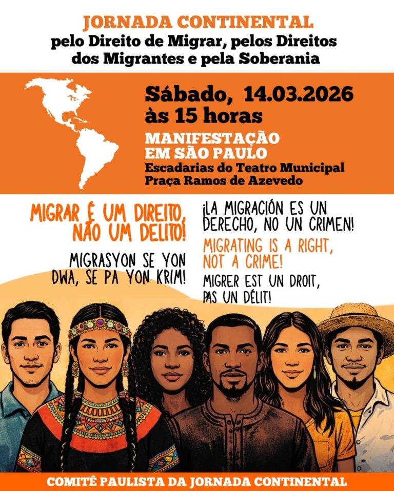 SJSP apoia Jornada Continental pelo Direito a Migrar e pela Soberania