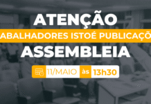 SJSP convoca assembleia com jornalistas da redação da IstoÉ Publicações nesta segunda-feira, 11/05, às 13h30 SJSP convoca assembleia com jornalistas da redação da IstoÉ Publicações nesta segunda-feira, 10/05, às 13h30