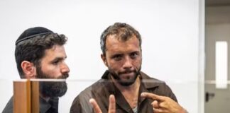 Lula exige libertação imediata de Thiago e Saif, enquanto Israel prorroga novamente a prisão de ambos, desta vez até domingo, 10 de maio Thiago no tribunal de Ascalom (foto: Ilia Yefimovich/AFP)