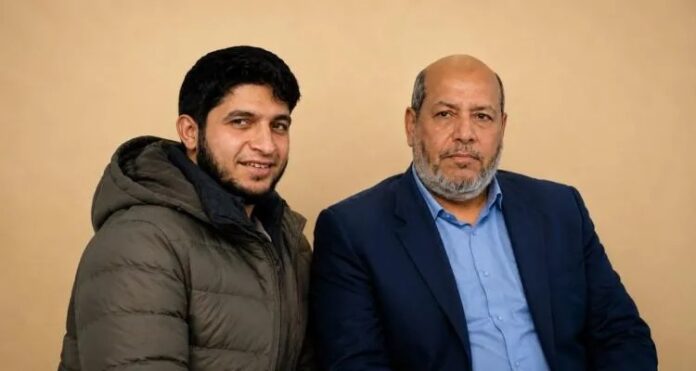 Azzam al-Hayya, assassinado por Israel em 6 de maio, e seu pai, Khalil al-Hayya, dirigente do Hamas (foto: Irmandade Muçulmana)