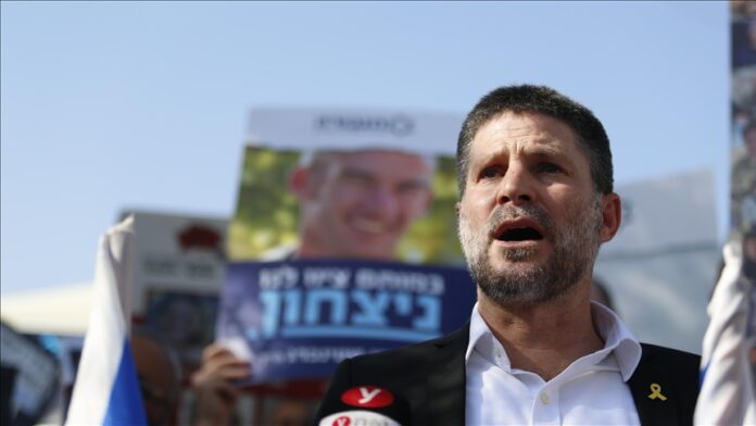 Bezalel Smotrich, ministro das Finanças de Israel, de extrema-direita, acusado de crimes de guerra e apartheid (foto: Agência Anadolu)