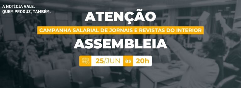 Jornais e revistas do interior: Assembleia discutirá contraproposta patronal