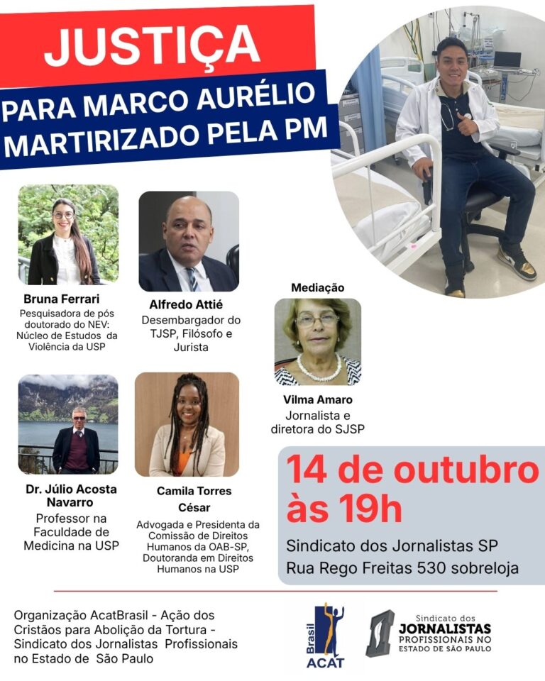 SJSP recebe ato por justiça por Marco Aurélio nesta quarta-feira (14)